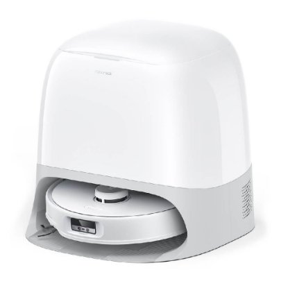 Robotski usisavač ROBOROCK Q Revo Curv, stanica za samopražnjenje, bijeli