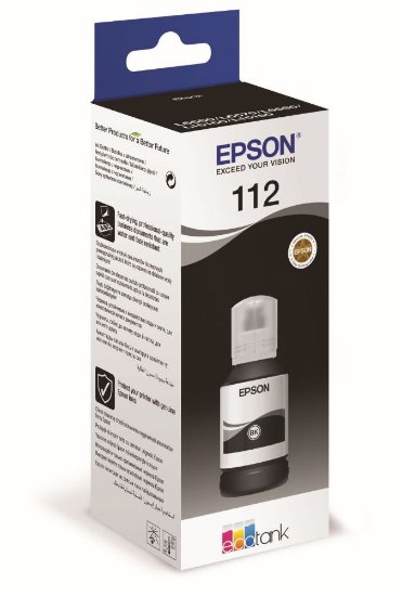 Tinta za EPSON 112, C13T06C14A, crna, za L15160, L15150, Ecotank