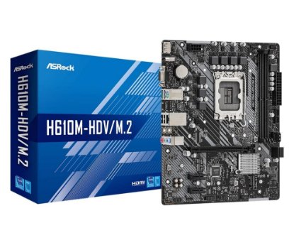 Matična ploča ASROCK H610M-HDV/M.2, LGA1700, Intel 12 Gen., 2x DDR4, mATX