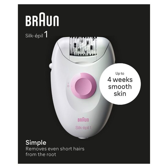 Epilator BRAUN SE 1-000 Silk-epil, bijeli