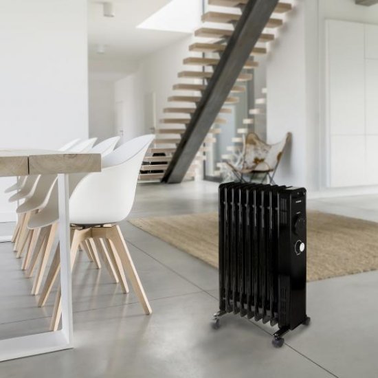 Radijator DOMO DO7327R, 2000 W, 9 članaka, do 45 m3, crni