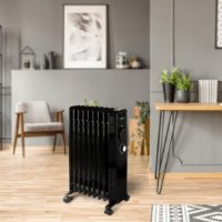 Radijator DOMO DO7327R, 2000 W, 9 članaka, do 45 m3, crni