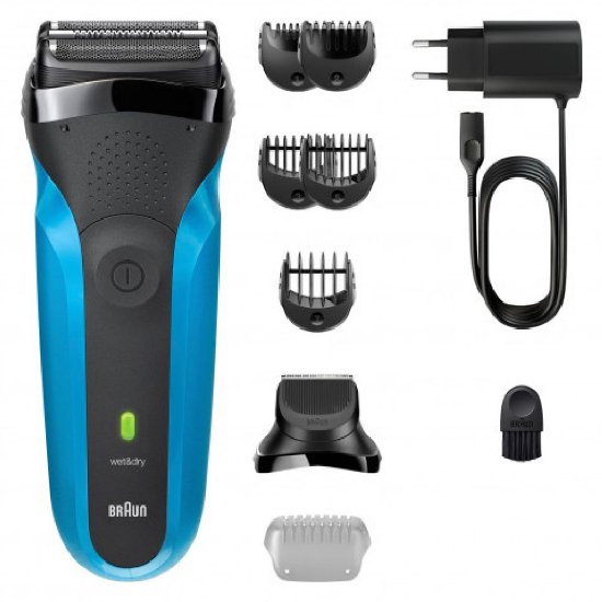 Aparat za brijanje BRAUN serija 3 310BT, bežični, za mokro i suho brijanje, plavi