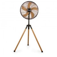 Ventilator DOMO DO8146, samostojeći, 45 cm, 5 lopatica, crni+ drvo