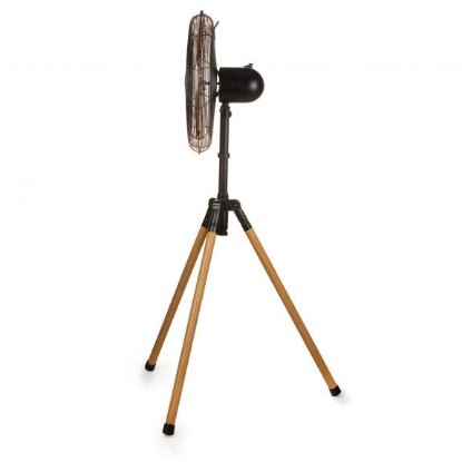 Ventilator DOMO DO8146, samostojeći, 45 cm, 5 lopatica, crni+ drvo