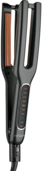 Pegla za kosu REVLON, dvostruka, crna