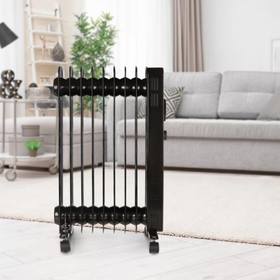 Radijator DOMO DO7327R, 2000 W, 9 članaka, do 45 m3, crni