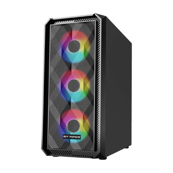 Kućište BIT FORCE PALADIN CF-4, MIDI, ATX, RGB, crno, window, bez napajanja