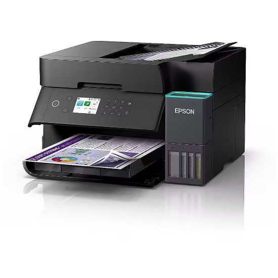 Multifunkcijski printer EPSON EcoTank L6370, printer/scanner/copy, 4800 x 1200, USB, LAN, WiFi, crni