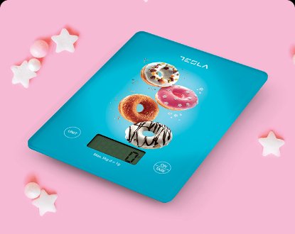 Kuhinjska vaga TESLA KS100BL, digitalna, 5 kg, plava