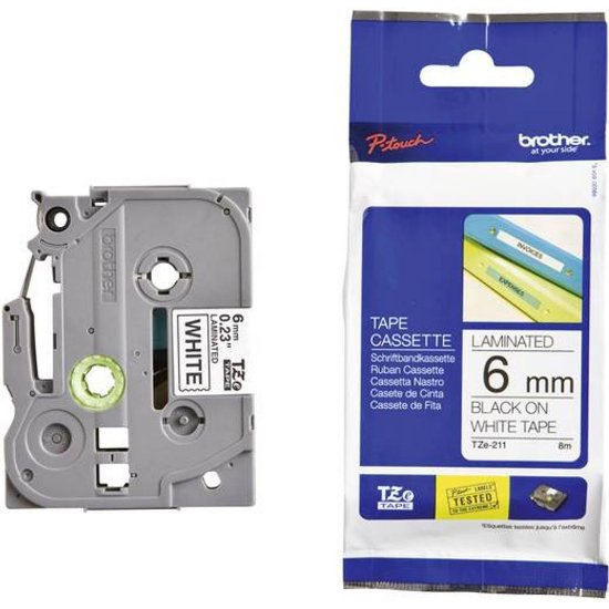 Traka za pisač naljepnica BROTHER p-touch TZE211, 6mm