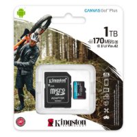 Memorijska kartica KINGSTON Canvas Go Plus Micro SDCG3/1TB, MicroSDXC 1TB, Class 10 UHS-I + adapter