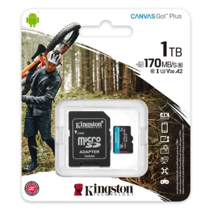 Memorijska kartica KINGSTON Canvas Go Plus Micro SDCG3/1TB, MicroSDXC 1TB, Class 10 UHS-I + adapter