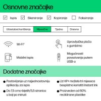 Multifunkcijski printer HP DeskJet 2820e, 588K9B, printer/scanner/copy, 1200dpi, Wi-Fi, USB, Instant Ink, bijeli