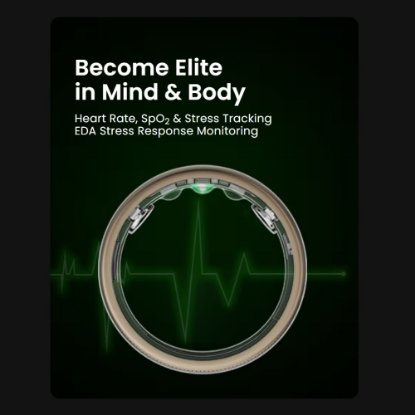 Pametni prsten AMAZFIT Helio Ring, veličina 10, praćenje aktivnosti, titanij