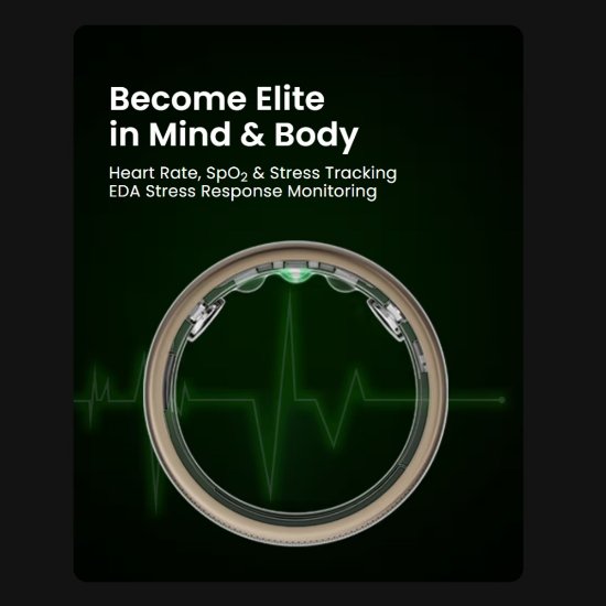 Pametni prsten AMAZFIT Helio Ring, veličina 10, praćenje aktivnosti, titanij