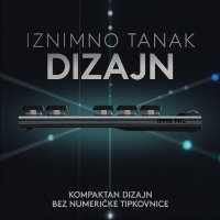 Tipkovnica LOGITECH Gaming G915 TKL Tenkeyless Lightspeed Linear, RGB, mehanička, bežična, UK Layout, USB, crna