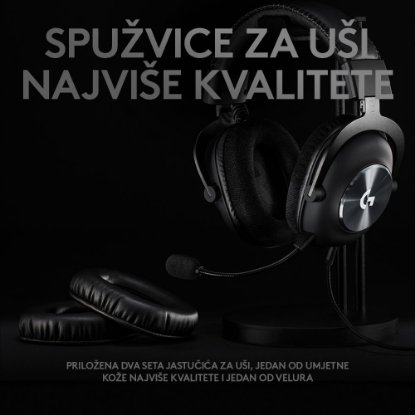 Slušalice LOGITECH Gaming G PRO X, 7.1, crne