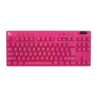 Tipkovnica LOGITECH G Pro X TKL LIGHTSPEED, mehanička, tactile, bežična, RGB, roza