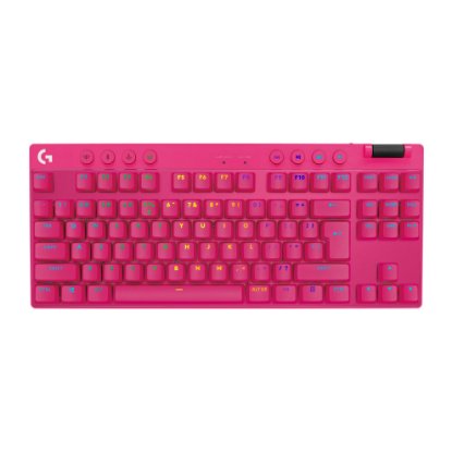 Tipkovnica LOGITECH G Pro X TKL LIGHTSPEED, mehanička, tactile, bežična, RGB, roza