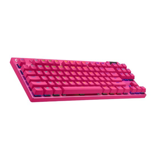 Tipkovnica LOGITECH G Pro X TKL LIGHTSPEED, mehanička, tactile, bežična, RGB, roza