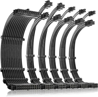 Produžni kablovi za napajanje ANTEC Sleeved Extension Cable Kit 3xPCIe 8-pin, crni