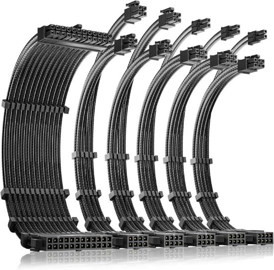 Produžni kablovi za napajanje ANTEC Sleeved Extension Cable Kit 3xPCIe 8-pin, crni
