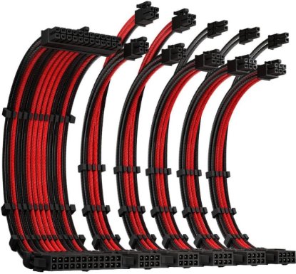 Produžni kablovi za napajanje ANTEC PSU Extension Kit 6 pack, crno-crveni