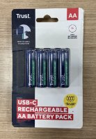 OPEN BOX - Baterije TRUST AA, punjive, 1700 mAh, USB-C, 4 komada