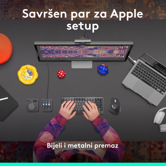 Miš LOGITECH MX Master 4, za Mac, optički, bežični, BT, crni