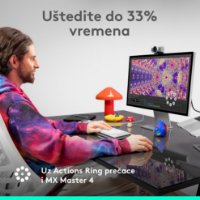 Miš LOGITECH MX Master 4, za Mac, optički, bežični, BT, crni