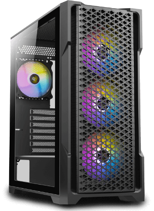 Računalo LINKS Gaming G240A / Ryzen 5 5600, 16GB DDR4, 1TB SSD NVMe, nVidia GeForce RTX 5060 8GB, WiFi, bez OS, crno