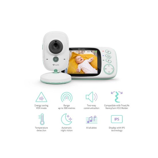 Monitor za bebe TRUELIFE NannyCam H32 Pro, ekran 3.2", audio i video, do 300m