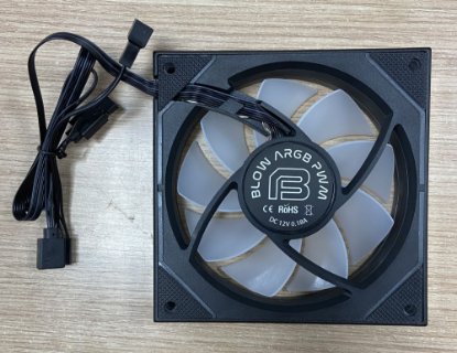 RABLJENI - Ventilator BIT FORCE BLOW PWM ARGB, 120mm, 1800 okr/min, obrnuti, crni