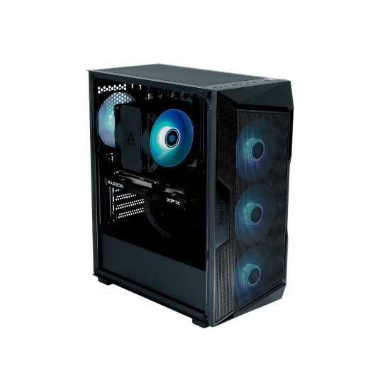 Računalo EPOCH Gaming PC Sirius / Ryzen 5 5600X, 16GB DDR4, 1TB SSD NVMe, AMD Radeon RX 6600 8GB, WiFi, Windows 11, crno