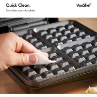Aparat za vafle VONSHEF 2013307, 1100 W, za 4 kom, inox