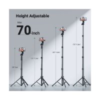 Selfie stick UGREEN LP661, do 7,2", tripod, daljinski, crni