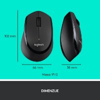 Tipkovnica + miš LOGITECH MK345 Wireless Combo, bežična, crna