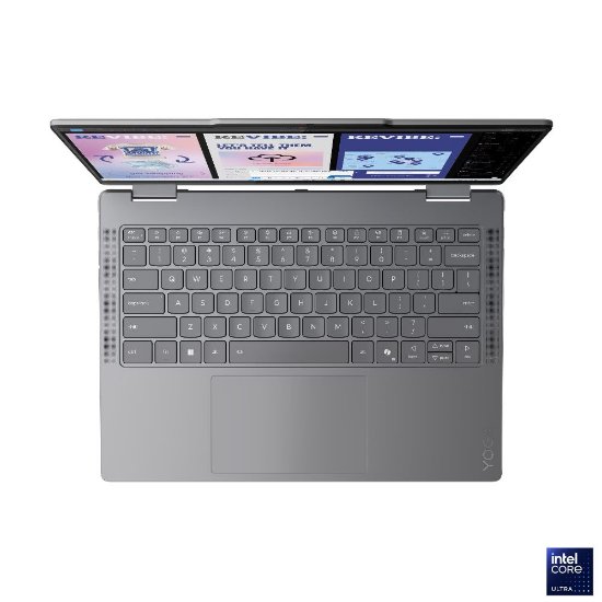 Laptop LENOVO Yoga 7 2-u-1 83JQ00ADSC / Core Ultra 7 258V, 32GB, 1TB SSD, Intel Arc Graphics, 14" 2,8K 120Hz OLED Touch, Windows 11 Pro, sivi