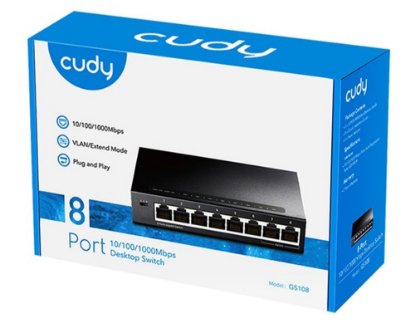 Switch CUDY GS108, Gigabit switch, 8-port, metalni