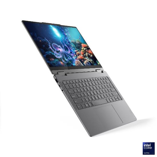 Laptop LENOVO Yoga 7 2-u-1 83JQ00ADSC / Core Ultra 7 258V, 32GB, 1TB SSD, Intel Arc Graphics, 14" 2,8K 120Hz OLED Touch, Windows 11 Pro, sivi