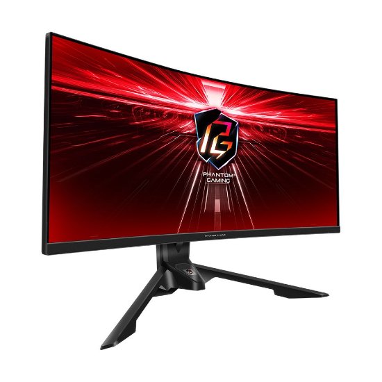 Gaming monitor 34" ASROCK PG34WQ15R3A, UWQHD Mini-OLED, VA, 165Hz, 1ms, 550cd/m2, FreeSync, zakrivljeni, zvučnici, crni
