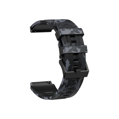 Zamjenski remen KOSPET, 22mm, silikonski, camo-crni