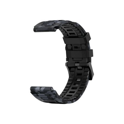 Zamjenski remen KOSPET, 22mm, silikonski, camo-crni