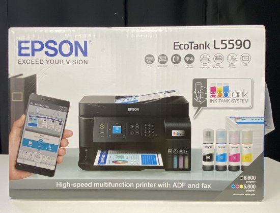 RABLJENI - Multifunkcijski printer EPSON ITS L5590, printer/scanner/copy/fax, Eco Tank, 4800 dpi, USB, WiFi, crni