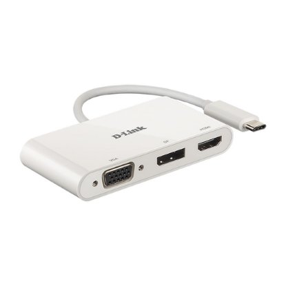 Docking station D-LINK DUB-V310, USB-C na 1x DP, 1x VGA, 1x HDMI, za laptop