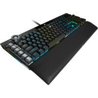 Tipkovnica CORSAIR K100 RGB, optičko-mehanička, Corsair OPX, US Layout, USB, crna