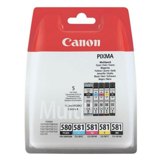 Tinta CANON PGI-580BK + CL-581 BCMY, za Pixma TR7550/TR8550/TS6150/TS6151/TS8152/TS9150/TS9155, multipack
