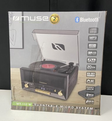OPEN BOX - Mini linija MUSE MT-112W, CD/FM sa gramofonom, crna