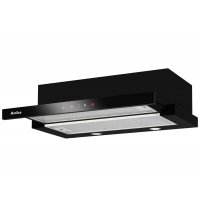 Teleskopska kuhinjska napa AMICA OTP6641BG, 60 cm, 389 m3/h, energetski razred D, crna